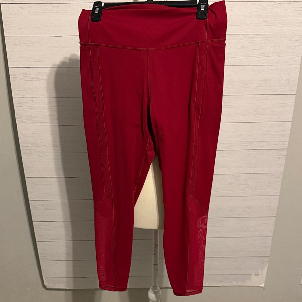 CALIA by Carrie Underwood Deep Red High-Waist Athletic Leggings